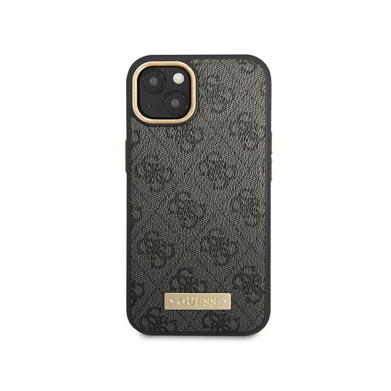Guess 4G Logo Plate MagSafe dėklas iPhone 14 Plus - juodas