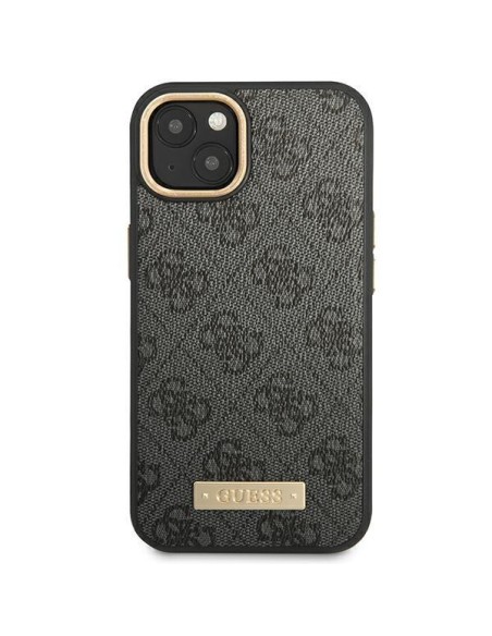 Guess 4G Logo Plate MagSafe dėklas iPhone 14 Plus - juodas