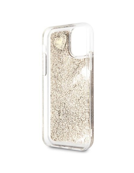 Guess Glitter Charms dėklas, skirtas iPhone 11 / Xr - auksinis Guess Glitter Charms dėklas, skirtas iPhone 11 / Xr - auksinis