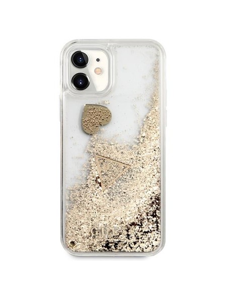 Guess Glitter Charms dėklas, skirtas iPhone 11 / Xr - auksinis Guess Glitter Charms dėklas, skirtas iPhone 11 / Xr - auksinis