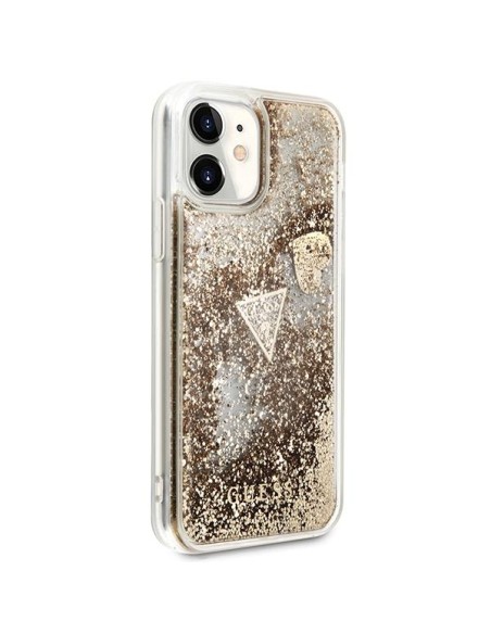 Guess Glitter Charms dėklas, skirtas iPhone 11 / Xr - auksinis Guess Glitter Charms dėklas, skirtas iPhone 11 / Xr - auksinis