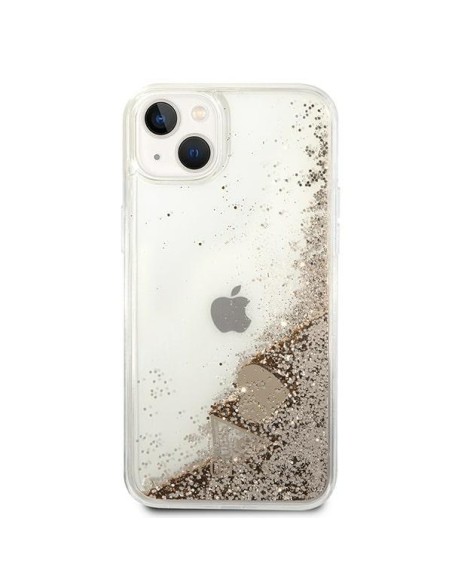 Guess Glitter Charms dėklas iPhone 14 Plus - auksinis Guess Glitter Charms dėklas iPhone 14 Plus - auksinis
