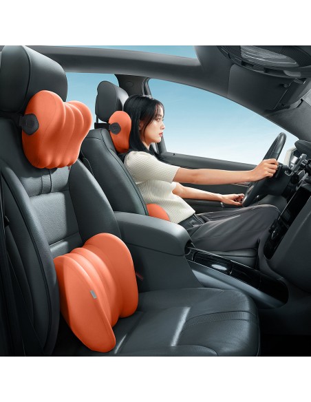 Juosmens nugaros pagalvėlė biuro automobiliui ComfortRide Series oranžinė Juosmens nugaros pagalvėlė biuro automobiliui ComfortRide Series oranžinė