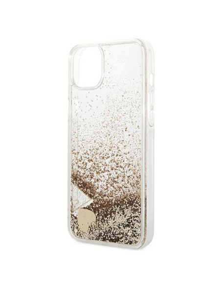 Guess Glitter Charms dėklas iPhone 14 Plus - auksinis Guess Glitter Charms dėklas iPhone 14 Plus - auksinis
