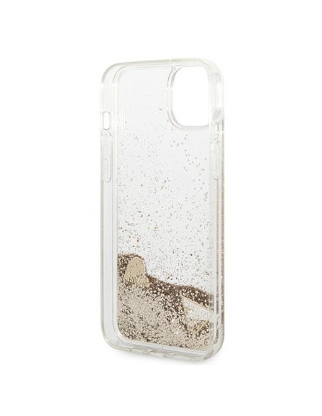 Guess Glitter Charms dėklas iPhone 14 Plus - auksinis Guess Glitter Charms dėklas iPhone 14 Plus - auksinis