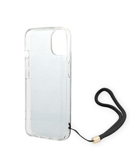 Guess 4G Print Strap dėklas, skirtas iPhone 14 Plus - juodas Guess 4G Print Strap dėklas, skirtas iPhone 14 Plus - juodas