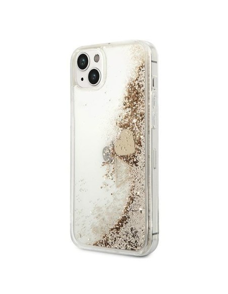 Guess Glitter Charms dėklas iPhone 14 - auksinis Guess Glitter Charms dėklas iPhone 14 - auksinis