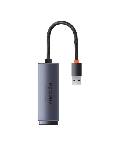 Išorinė tinklo plokštė LAN USB RJ45 100Mbps pilka