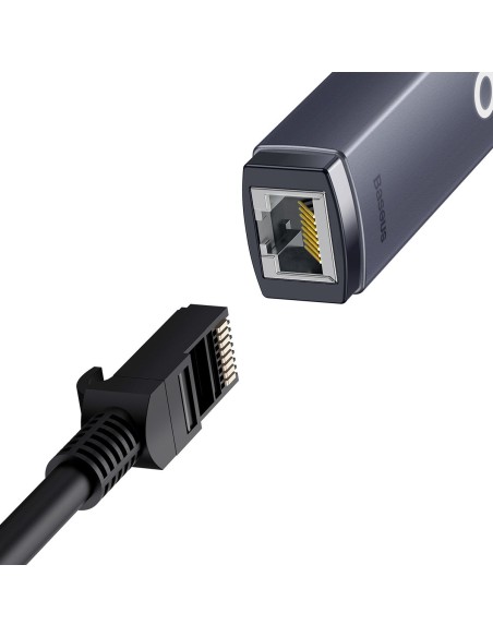 Išorinė tinklo plokštė LAN USB RJ45 100Mbps pilka