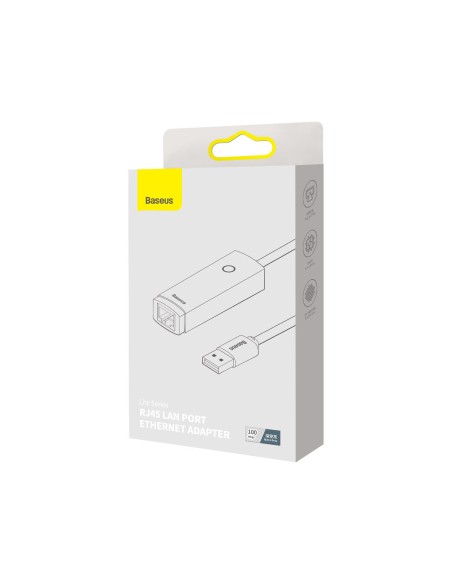 Išorinė tinklo plokštė LAN USB RJ45 100Mbps pilka