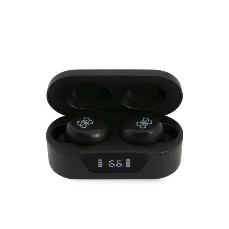 Guess TWS Bluetooth ausinės + dokas - juodos spalvos