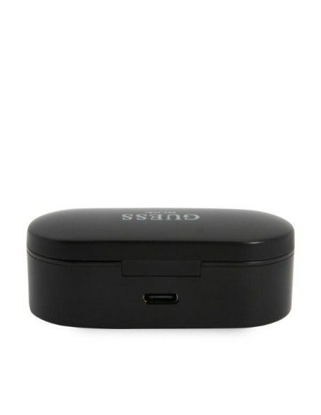 Guess TWS Bluetooth ausinės + dokas - juodos spalvos Guess TWS Bluetooth ausinės + dokas - juodos spalvos
