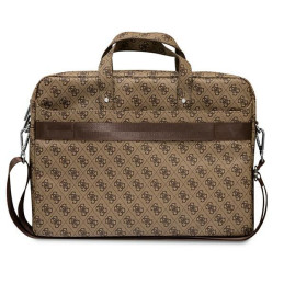 Guess Saffiano 4G Triangle Logo krepšys 16 colių nešiojamam kompiuteriui – rudas