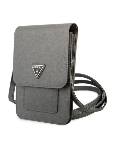 Guess Saffiano Triangle rankinė - pilka Guess Saffiano Triangle rankinė - pilka