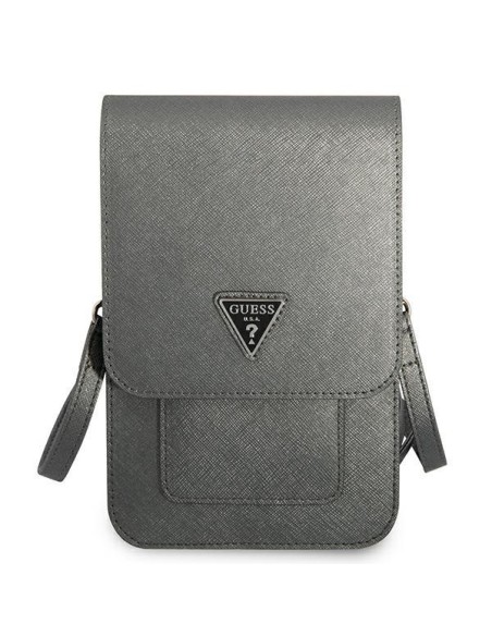 Guess Saffiano Triangle rankinė - pilka Guess Saffiano Triangle rankinė - pilka