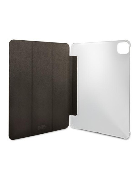 Karl Lagerfeld Saffiano Ikonic Karl dėklas iPad 11" Pro 2021 - juodas Karl Lagerfeld Saffiano Ikonic Karl dėklas iPad 11" Pro 2021 - juodas
