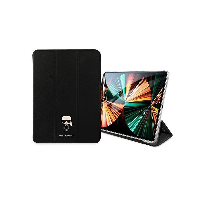 Karl Lagerfeld Saffiano Ikonic Karl dėklas iPad 11" Pro 2021 - juodas