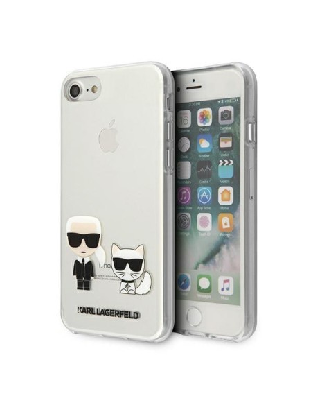 Karl Lagerfeld Karl&Choupette dėklas, skirtas iPhone 7 / 8 / SE 2020 / SE 2022 - skaidrus Karl Lagerfeld Karl&Choupette dėklas, skirtas iPhone 7 / 8 / SE 2020 / SE 2022 - skaidrus