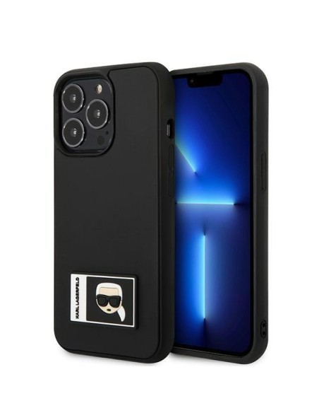 Karl Lagerfeld Ikonik Patch dėklas iPhone 13 Pro / iPhone 13 - juodas Karl Lagerfeld Ikonik Patch dėklas iPhone 13 Pro / iPhone 13 - juodas