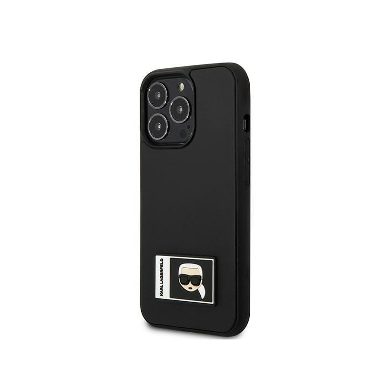 Karl Lagerfeld Ikonik Patch dėklas iPhone 13 Pro / iPhone 13 - juodas