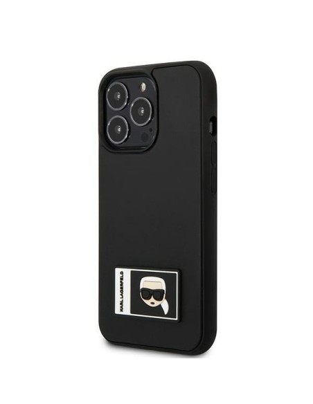 Karl Lagerfeld Ikonik Patch dėklas iPhone 13 Pro / iPhone 13 - juodas Karl Lagerfeld Ikonik Patch dėklas iPhone 13 Pro / iPhone 13 - juodas