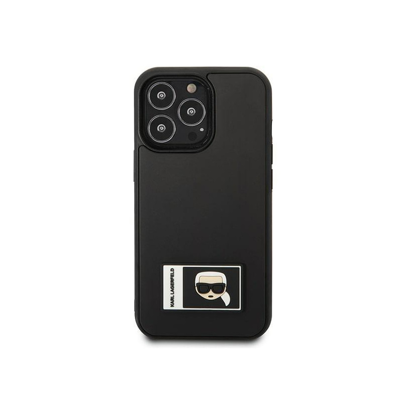 Karl Lagerfeld Ikonik Patch dėklas iPhone 13 Pro / iPhone 13 - juodas