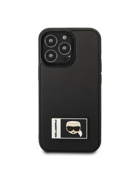 Karl Lagerfeld Ikonik Patch dėklas iPhone 13 Pro / iPhone 13 - juodas Karl Lagerfeld Ikonik Patch dėklas iPhone 13 Pro / iPhone 13 - juodas