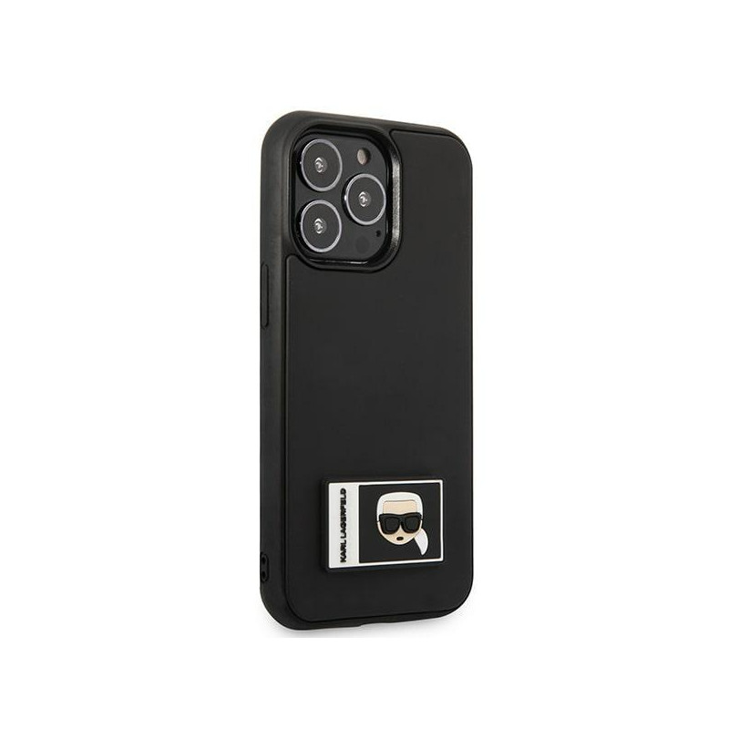 Karl Lagerfeld Ikonik Patch dėklas iPhone 13 Pro / iPhone 13 - juodas