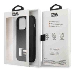 Karl Lagerfeld Ikonik Patch dėklas iPhone 13 Pro / iPhone 13 - juodas