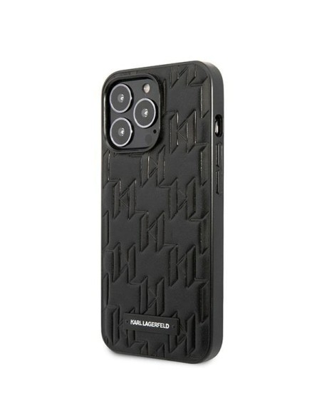 Karl Lagerfeld Monogram Plaque dėklas iPhone 13 Pro / iPhone 13 - juodas