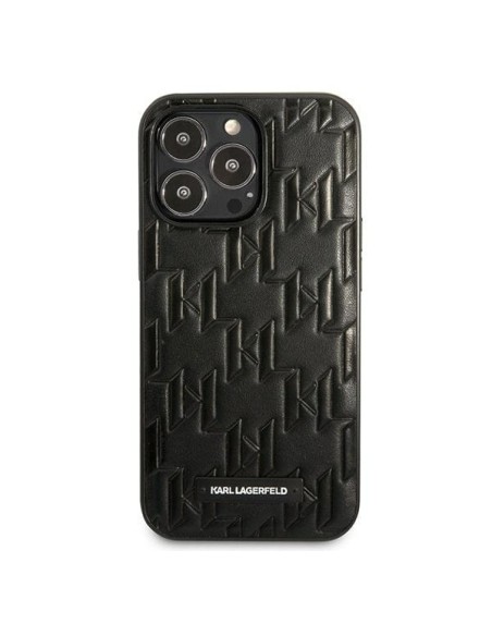 Karl Lagerfeld Monogram Plaque dėklas iPhone 13 Pro / iPhone 13 - juodas