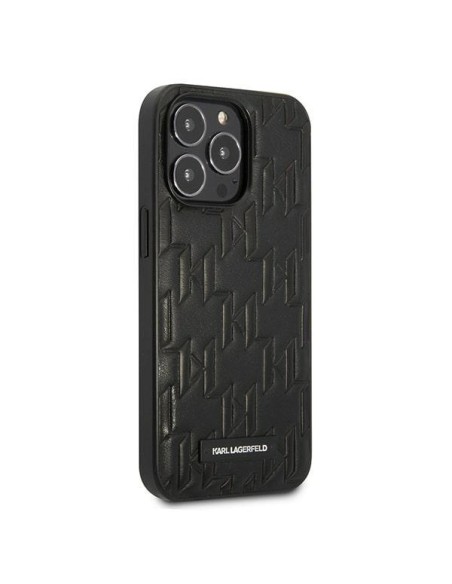 Karl Lagerfeld Monogram Plaque dėklas iPhone 13 Pro / iPhone 13 - juodas