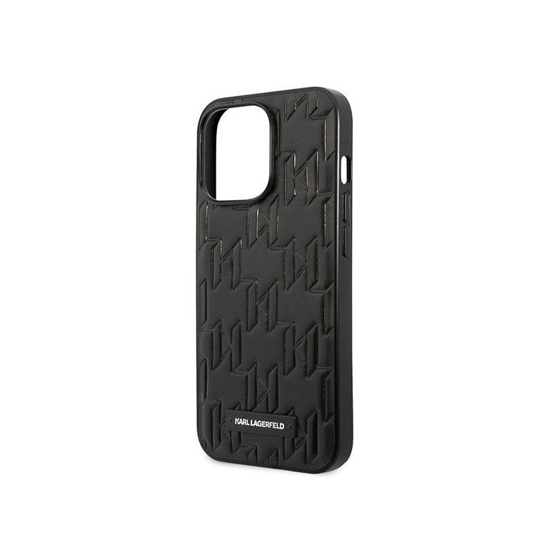 Karl Lagerfeld Monogram Plaque dėklas iPhone 13 Pro / iPhone 13 - juodas