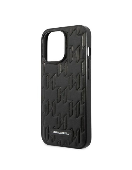 Karl Lagerfeld Monogram Plaque dėklas iPhone 13 Pro / iPhone 13 - juodas