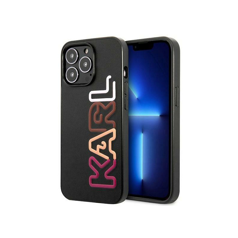 Karl Lagerfeld Multipink Brand dėklas, skirtas iPhone 13 Pro / iPhone 13 - juodas