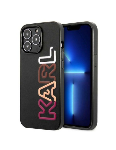 Karl Lagerfeld Multipink Brand dėklas, skirtas iPhone 13 Pro / iPhone 13 - juodas