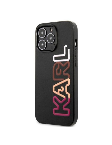Karl Lagerfeld Multipink Brand dėklas, skirtas iPhone 13 Pro / iPhone 13 - juodas