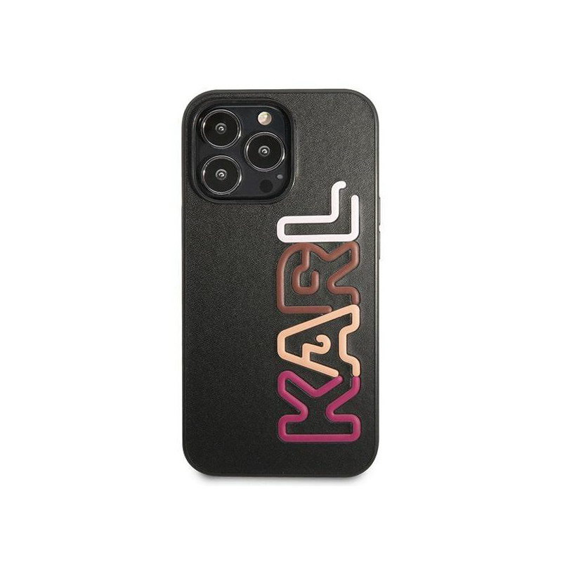 Karl Lagerfeld Multipink Brand dėklas, skirtas iPhone 13 Pro / iPhone 13 - juodas