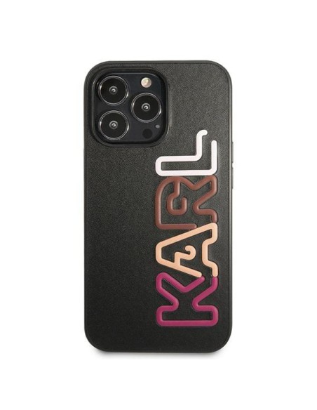 Karl Lagerfeld Multipink Brand dėklas, skirtas iPhone 13 Pro / iPhone 13 - juodas