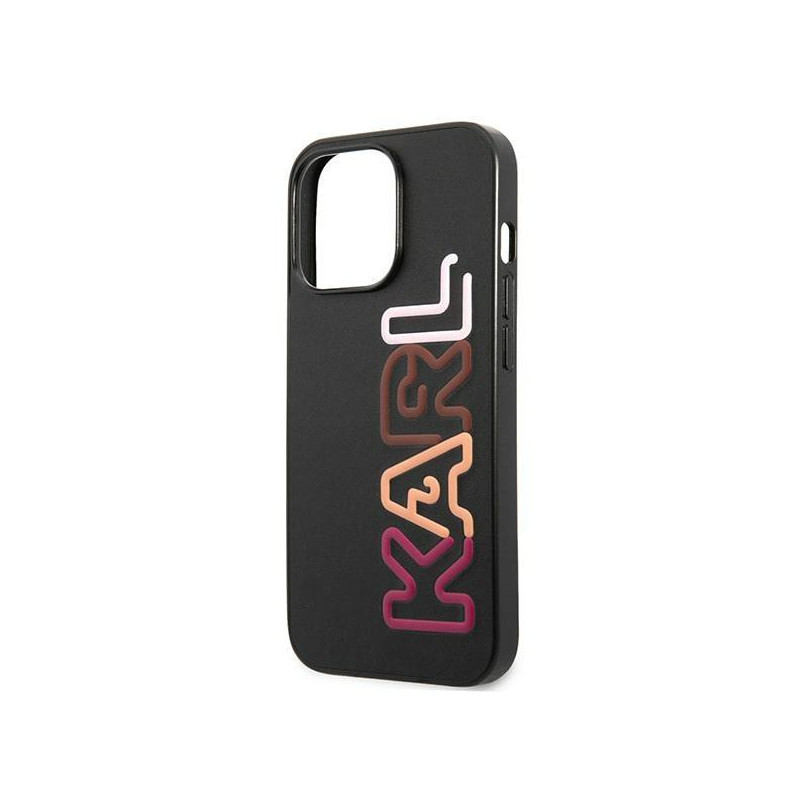 Karl Lagerfeld Multipink Brand dėklas, skirtas iPhone 13 Pro / iPhone 13 - juodas