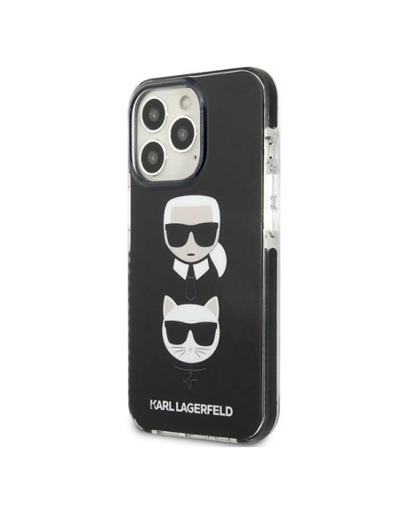 Karl Lagerfeld Karl&Choupette Head dėklas, skirtas iPhone 13 Pro / iPhone 13 - juodas Karl Lagerfeld Karl&Choupette Head dėklas, skirtas iPhone 13 Pro / iPhone 13 - juodas