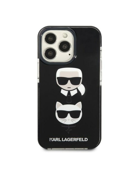 Karl Lagerfeld Karl&Choupette Head dėklas, skirtas iPhone 13 Pro / iPhone 13 - juodas Karl Lagerfeld Karl&Choupette Head dėklas, skirtas iPhone 13 Pro / iPhone 13 - juodas