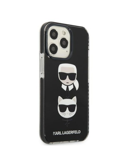 Karl Lagerfeld Karl&Choupette Head dėklas, skirtas iPhone 13 Pro / iPhone 13 - juodas Karl Lagerfeld Karl&Choupette Head dėklas, skirtas iPhone 13 Pro / iPhone 13 - juodas