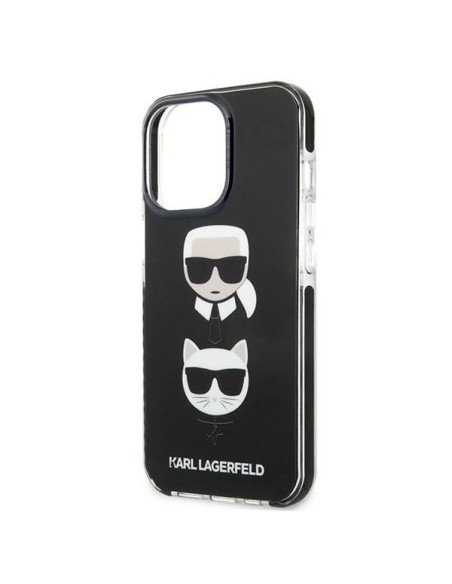Karl Lagerfeld Karl&Choupette Head dėklas, skirtas iPhone 13 Pro / iPhone 13 - juodas Karl Lagerfeld Karl&Choupette Head dėklas, skirtas iPhone 13 Pro / iPhone 13 - juodas