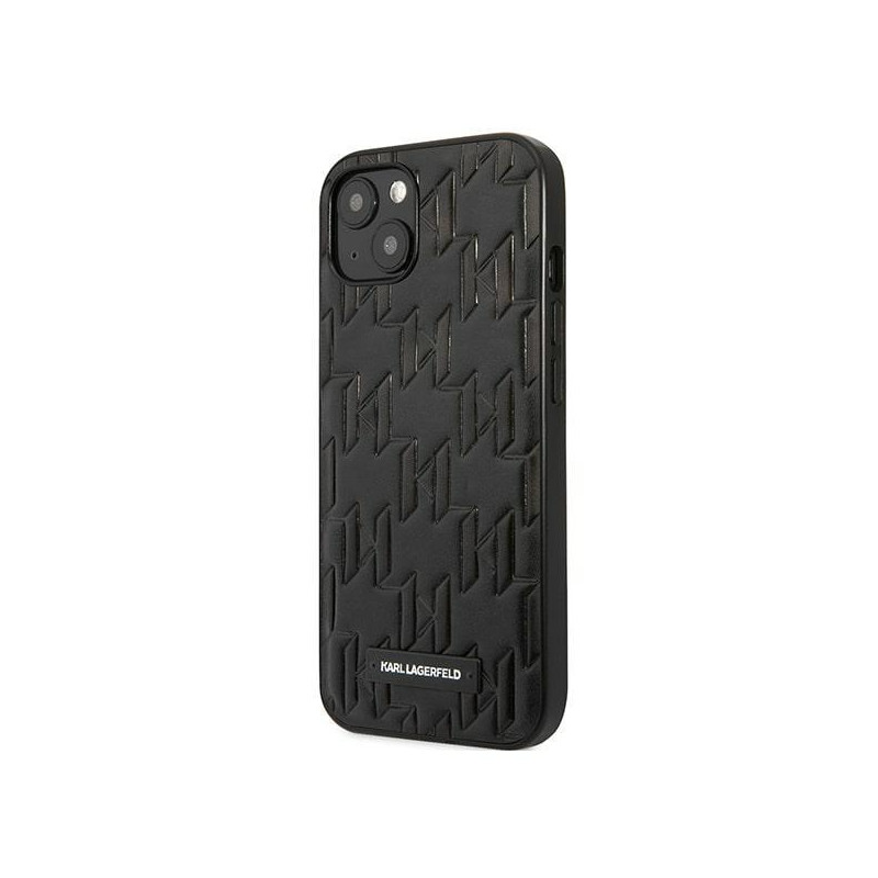Karl Lagerfeld Monogram Plaque dėklas iPhone 13 - juodas