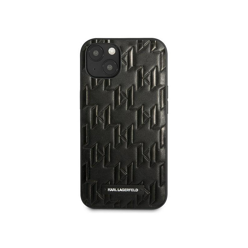 Karl Lagerfeld Monogram Plaque dėklas iPhone 13 - juodas