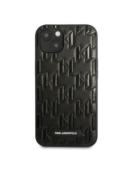 Karl Lagerfeld Monogram Plaque dėklas iPhone 13 - juodas Karl Lagerfeld Monogram Plaque dėklas iPhone 13 - juodas