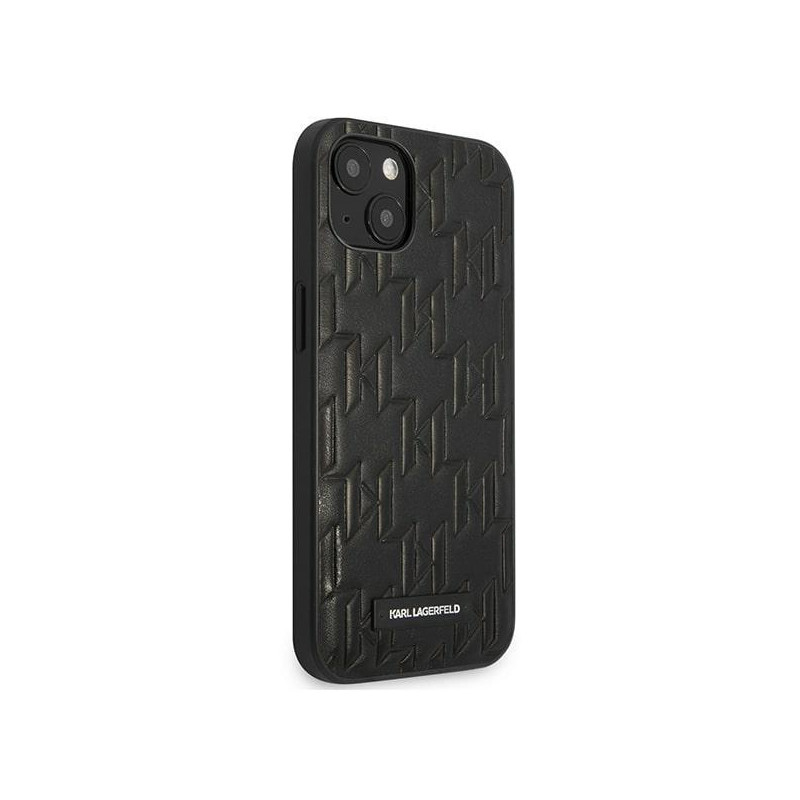 Karl Lagerfeld Monogram Plaque dėklas iPhone 13 - juodas