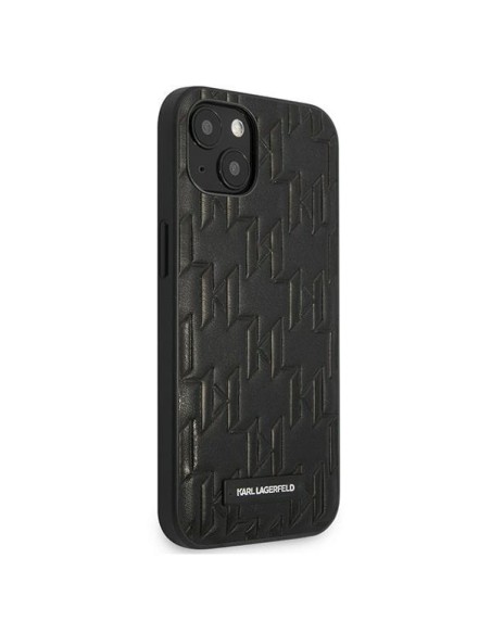 Karl Lagerfeld Monogram Plaque dėklas iPhone 13 - juodas Karl Lagerfeld Monogram Plaque dėklas iPhone 13 - juodas