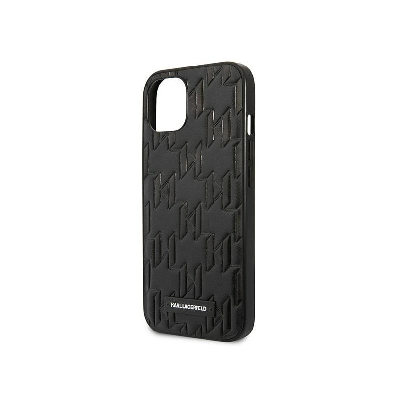 Karl Lagerfeld Monogram Plaque dėklas iPhone 13 - juodas